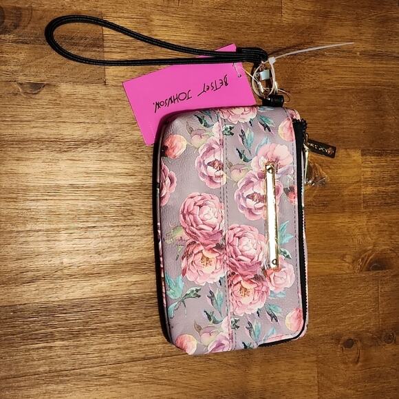 Betsy Johnson Floral Talli Wristlet Pouch - Picture 2 of 8